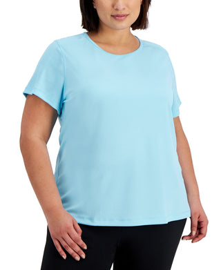 Camiseta feminina ID Ideology Birdseye Mesh Azul Tamanho 3X