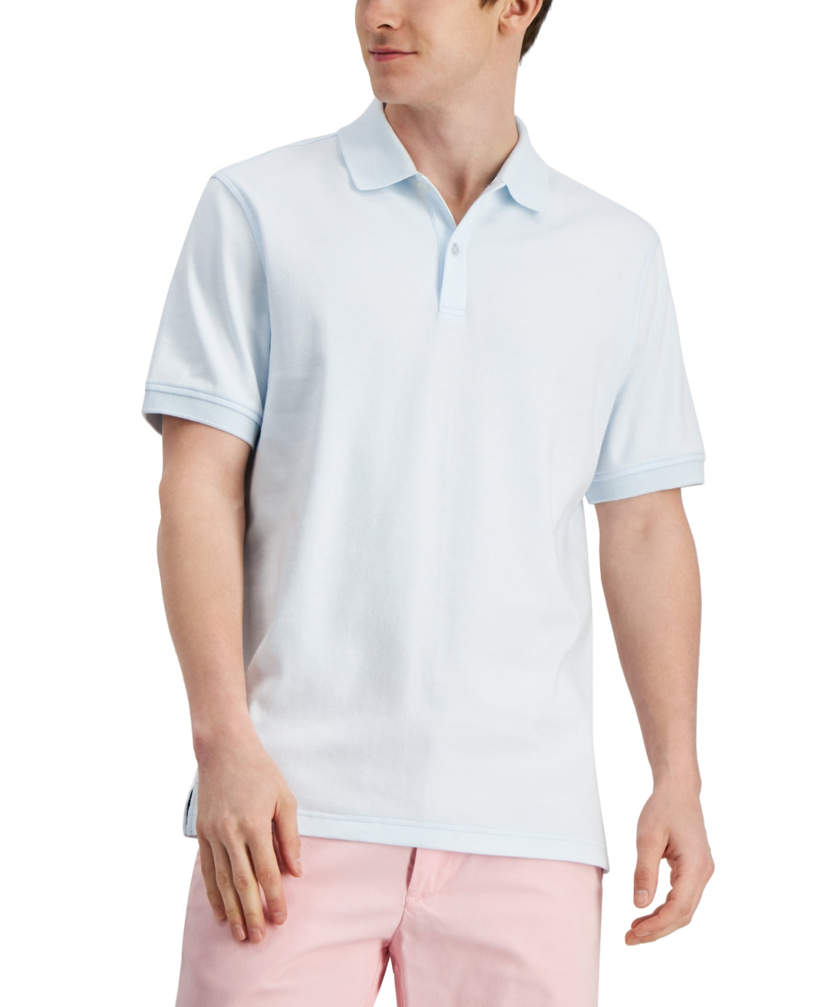 Polo Club Room Masculino Soft Touch Interlock Azul Tamanho Pequeno