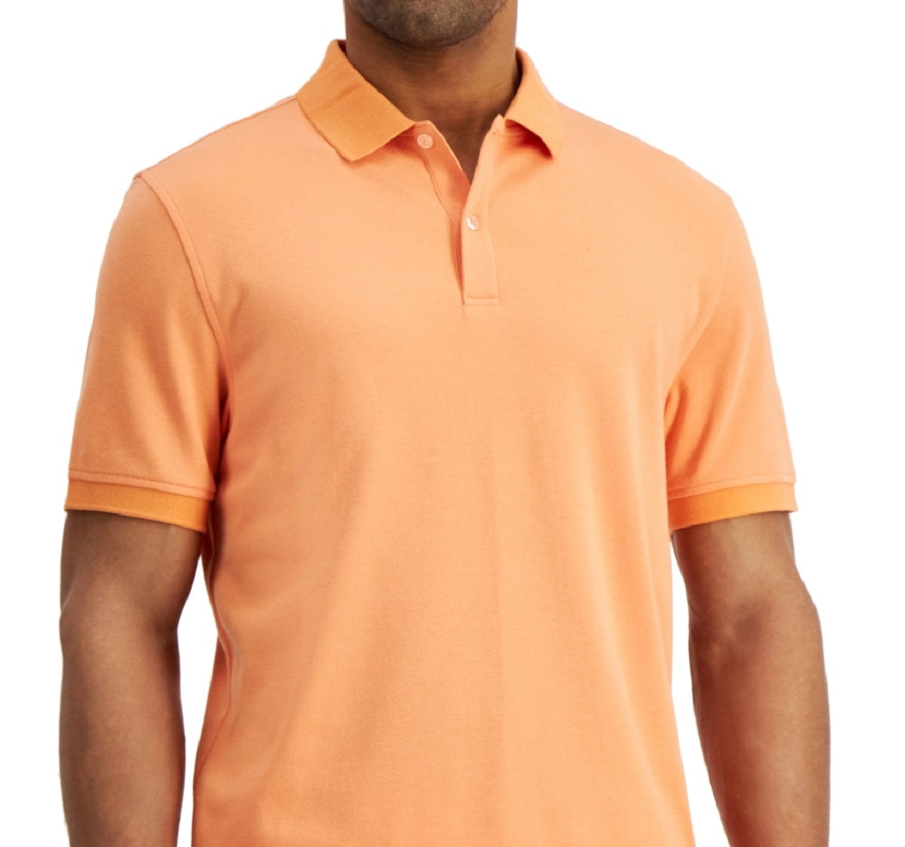 Polo Club Room Masculino Soft Touch Interlock Laranja Tamanho XXG
