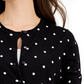 Karen Scott Cardigan Feminino Petite Simple Dot Preto Tamanho Petite P