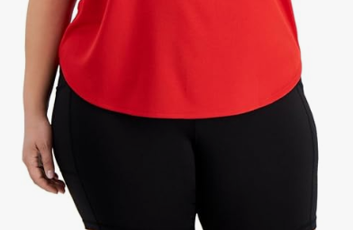 ID Ideology Regata feminina Birdseye Mesh Vermelha Tamanho 1X