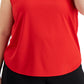 ID Ideology Camiseta regata feminina Birdseye Mesh vermelha