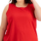 ID Ideology Camiseta regata feminina Birdseye Mesh vermelha