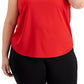 ID Ideology Camiseta regata feminina Birdseye Mesh vermelha