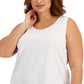 ID Ideology Regata feminina Birdseye Mesh, branca, tamanho 1X