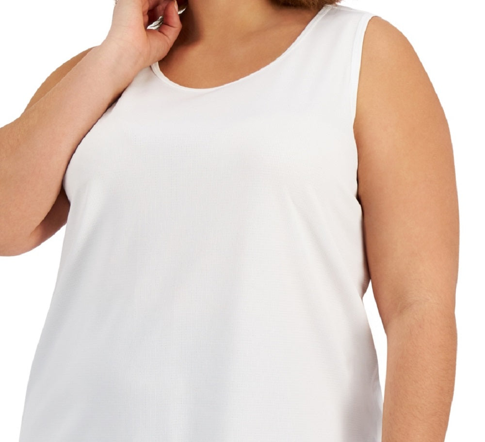 ID Ideology Regata feminina Birdseye Mesh, branca, tamanho 4X