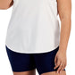 ID Ideology Regata feminina Birdseye Mesh, branca, tamanho 4X