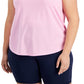 ID Ideology Regata feminina Birdseye Mesh Rosa Tamanho 1X