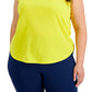 ID Ideology Regata feminina Birdseye Mesh Amarela Tamanho 3X