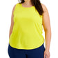 ID Ideology Regata feminina Birdseye Mesh Amarela Tamanho 3X