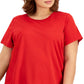 Camiseta feminina ID Ideology Birdseye Mesh vermelha tamanho 2X