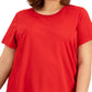 Camiseta feminina ID Ideology Birdseye Mesh vermelha tamanho 3X