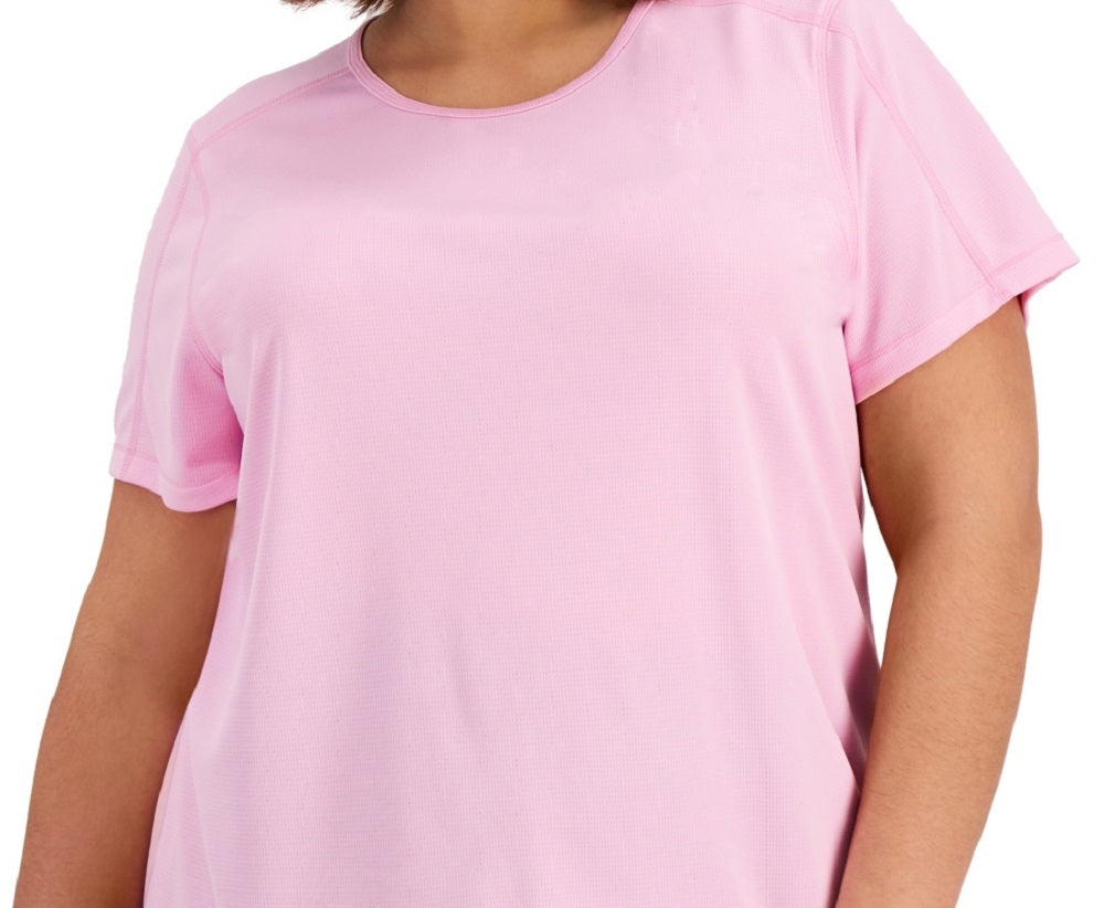 Camiseta feminina ID Ideology Birdseye Mesh, rosa, tamanho 2X
