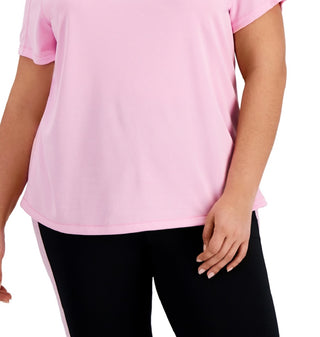 Camiseta feminina ID Ideology Birdseye Mesh, rosa, tamanho 2X
