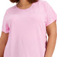 Camiseta feminina ID Ideology Birdseye Mesh Rosa Tamanho 3X