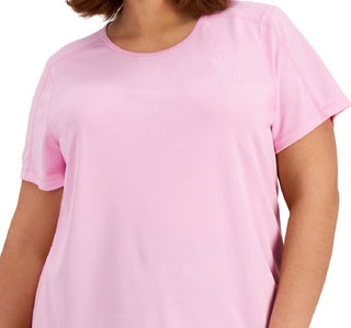 Camiseta feminina ID Ideology Birdseye Mesh Rosa Tamanho 3X