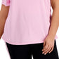 Camiseta feminina ID Ideology Birdseye Mesh Rosa Tamanho 3X