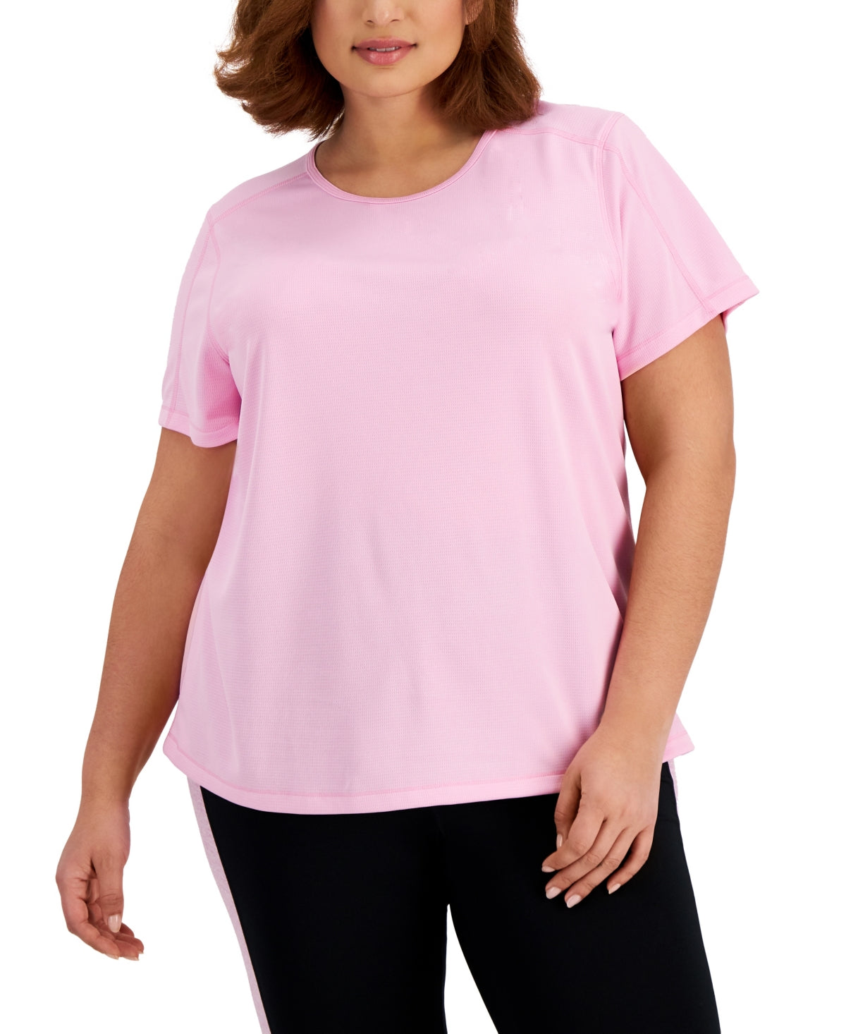 Camiseta feminina ID Ideology Birdseye Mesh Rosa Tamanho 3X