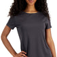 Camiseta feminina de malha ID Ideology, cinza, tamanho X-S