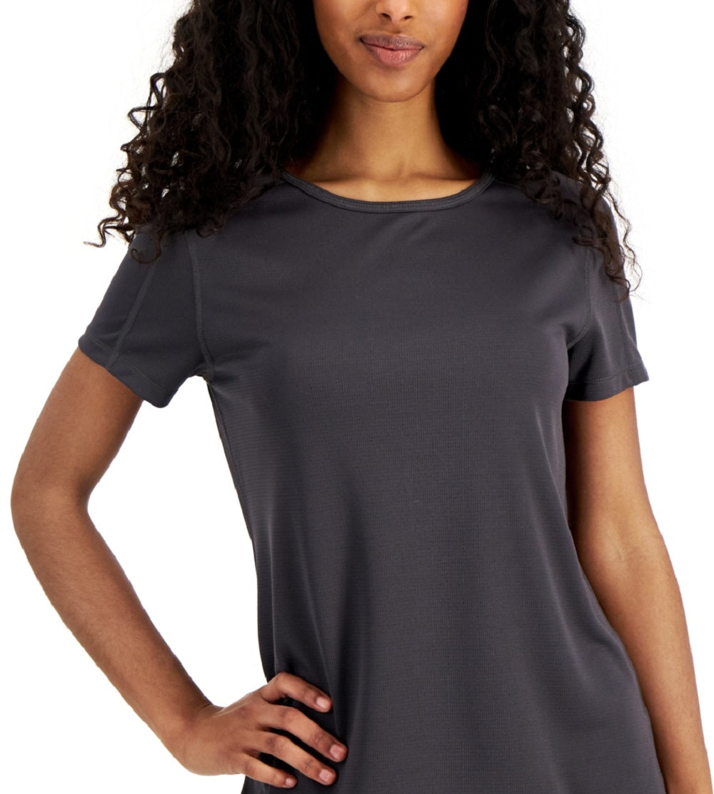 Camiseta feminina de malha ID Ideology, cinza, tamanho X-S