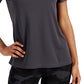 Camiseta feminina de malha ID Ideology, cinza, tamanho X-S