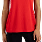 Camiseta feminina de malha ID Ideology vermelha tamanho X-S