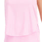 ID Ideology Regata feminina Birdseye Mesh Rosa Tamanho Grande