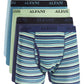 Cuecas boxer masculinas Alfani, pacote com 5, listradas e lisas, azul, tamanho grande
