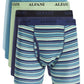 Cuecas boxer masculinas Alfani, pacote com 5, listradas e lisas, azul, tamanho grande