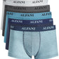 Calções de banho Alfani para homem, cor sólida e listrada, azul, tamanho pequeno, 5 unidades