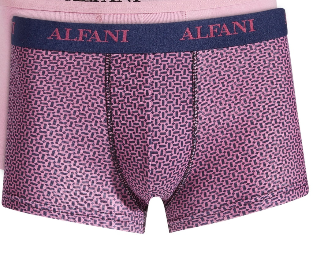 Alfani Masculino Pacote com 5 Calções de Banho Sólidos e Estampados Geométricos Roxo Tamanho Grande