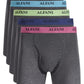 Cuecas boxer masculinas Alfani com cós contrastante, cinza, tamanho pequeno, 5 unidades