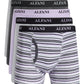 Cuecas boxer masculinas Alfani, pacote com 5, listradas e lisas, cinza, tamanho pequeno