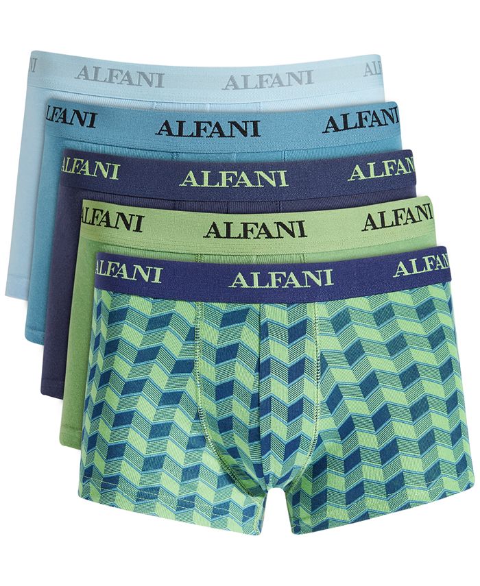 Pacote com 5 shorts masculinos Alfani Chevron e Solid, verde, tamanho extragrande
