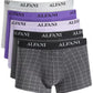 Pacote com 5 shorts masculinos Alfani estampados e lisos, cinza, tamanho médio