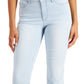 Calça jeans feminina Charter Club Lexington reta azul tamanho 12 pequena