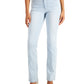 Calça jeans feminina Charter Club Lexington reta azul tamanho 12 pequena