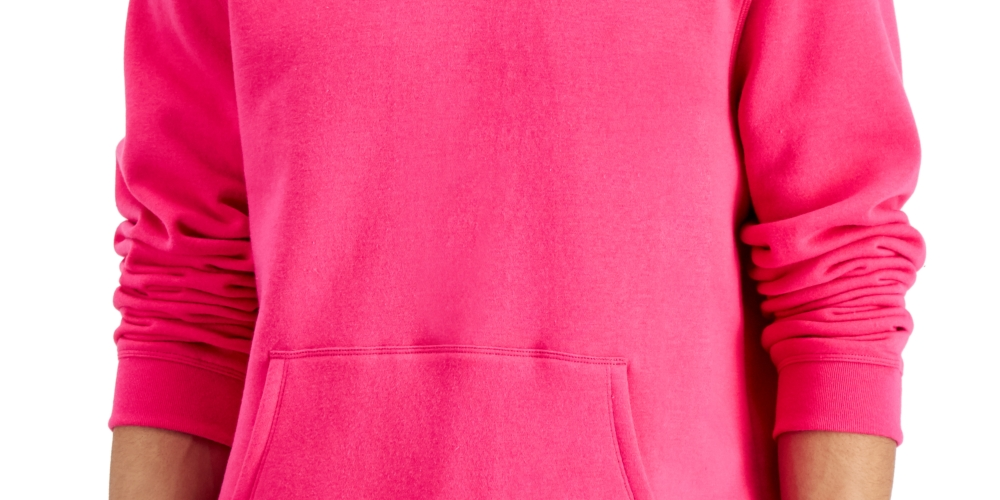 ID Ideology Moletom com capuz masculino de lã sólida rosa tamanho grande