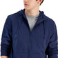 ID Ideology Moletom com capuz masculino regular fit sólido com zíper completo azul tamanho XXX-G