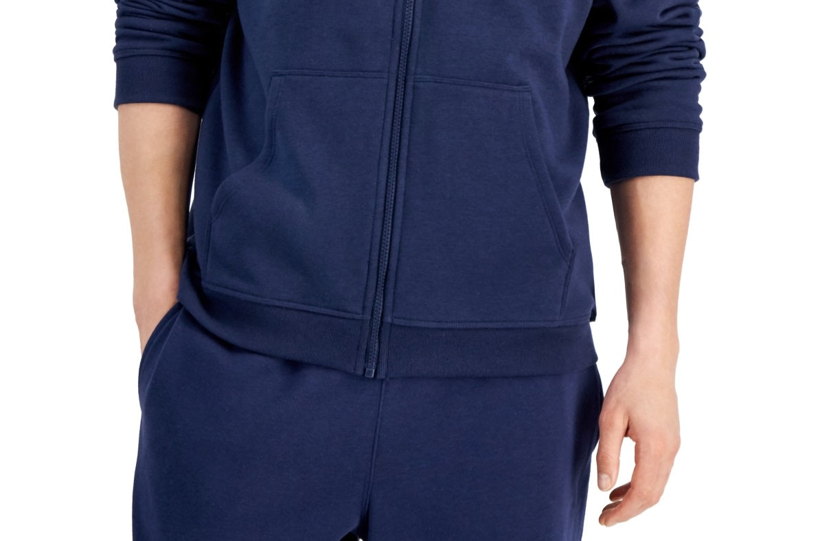 ID Ideology Moletom com capuz masculino regular fit sólido com zíper completo azul tamanho XXX-G
