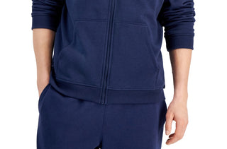 ID Ideology Moletom com capuz masculino regular fit sólido com zíper completo azul tamanho XXX-G