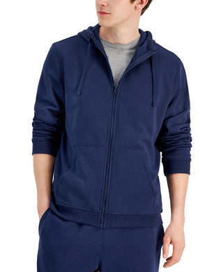 ID Ideology Moletom com capuz masculino regular fit sólido com zíper completo azul tamanho XXX-G