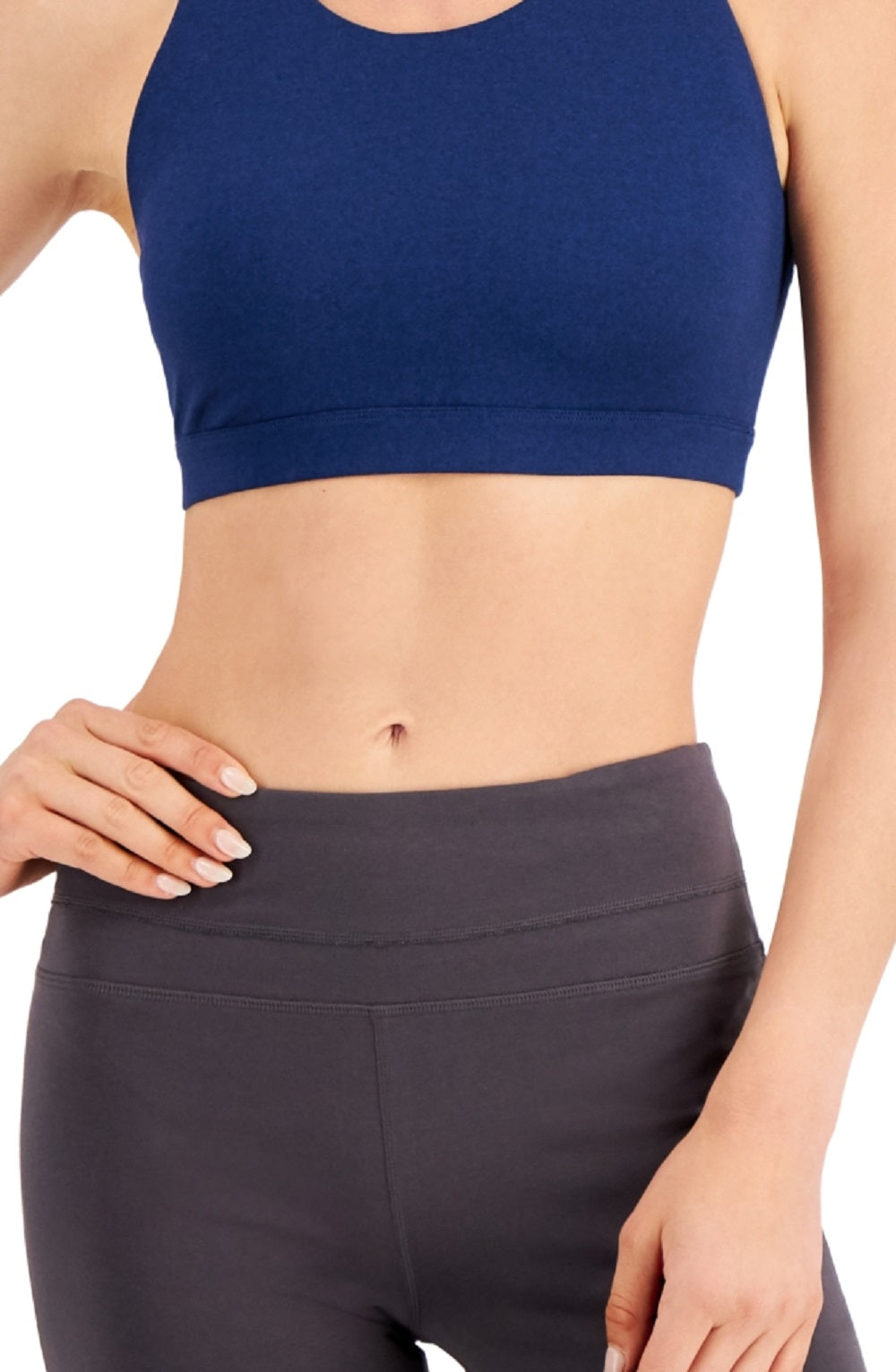 Conjunto de moletom feminino ID Ideology Essentials Sutiã esportivo de baixo impacto Azul Tamanho XX-G