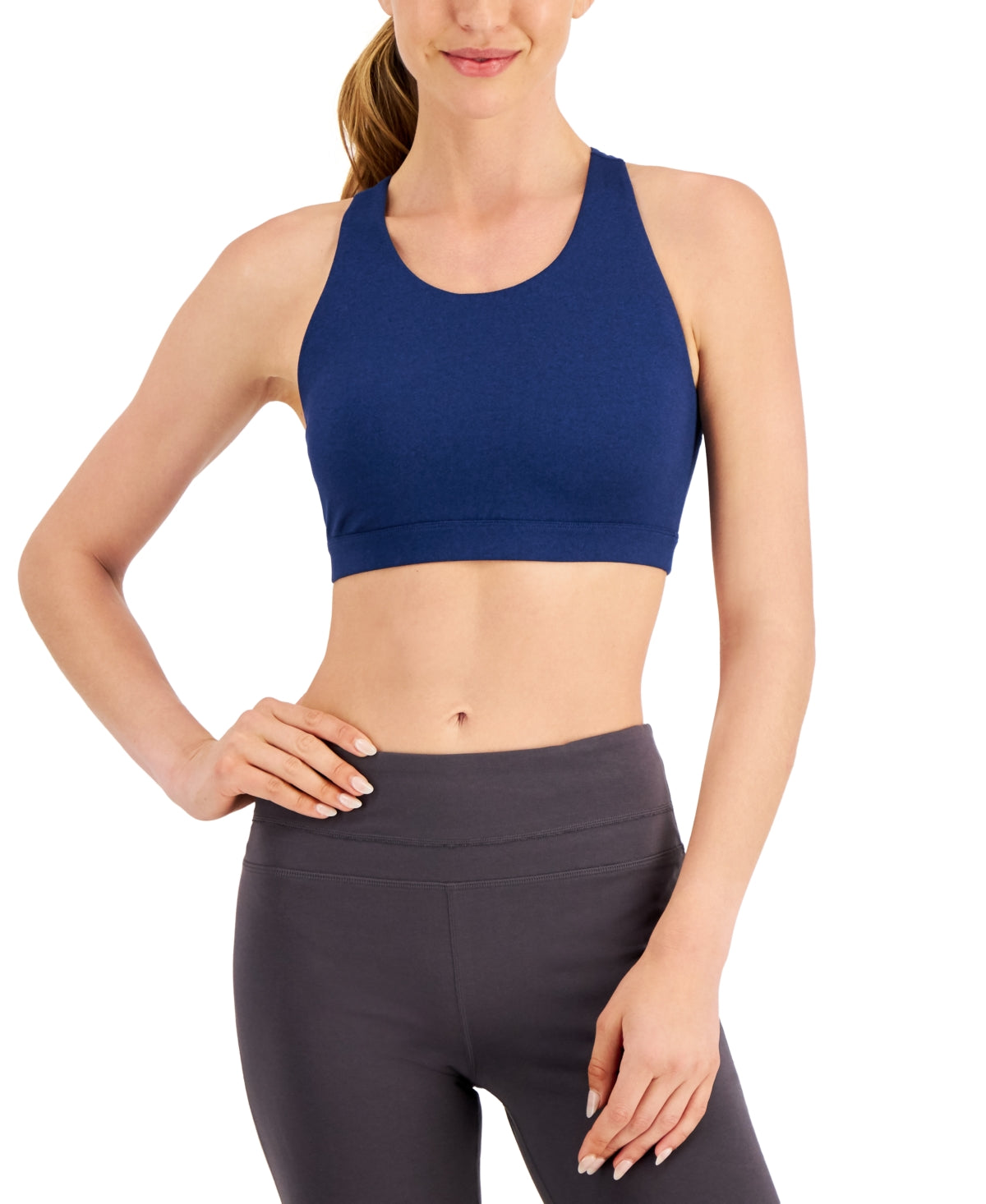 Conjunto de moletom feminino ID Ideology Essentials Sutiã esportivo de baixo impacto Azul Tamanho XX-G
