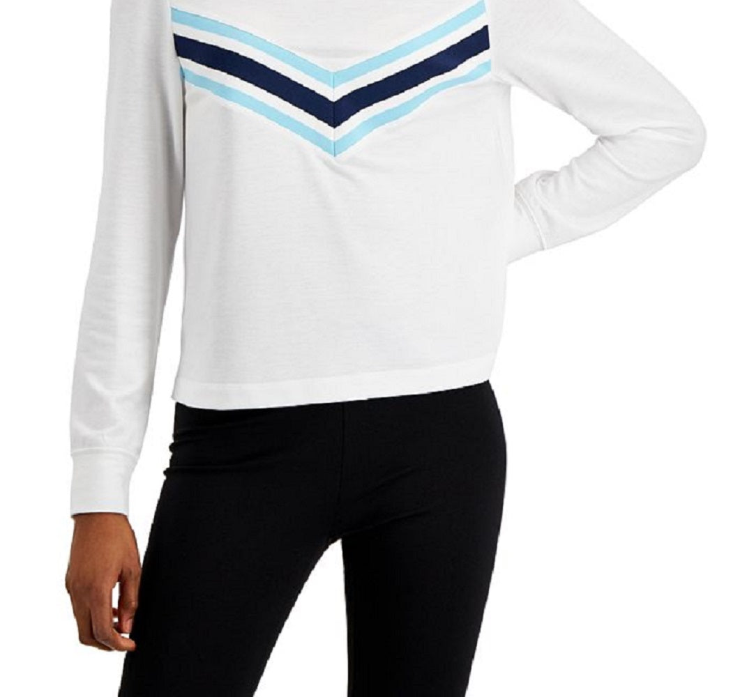 ID Ideology Top Chevron Ativo Feminino Branco Tamanho X-G