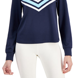 ID Ideology Women's Active Chevron Top Blue Size Large