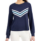 ID Ideology Camiseta Chevron Ativa Feminina Azul Tamanho Grande