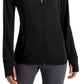 Jaqueta ID Ideology Essentials Performance com zíper feminina, preta, tamanho 2X
