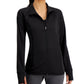 Jaqueta ID Ideology Essentials Performance com zíper feminina, preta, tamanho 2X