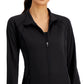 Jaqueta com zíper ID Ideology Essentials Performance feminina, preta, tamanho 3X